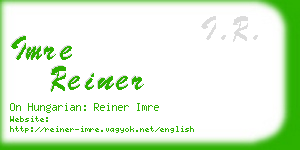 imre reiner business card